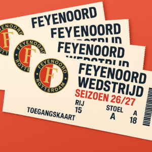 4 kaarten voor Feyenoord wedstrijd naar keuze seizoen 26/27